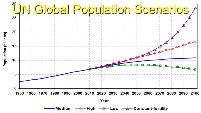 UN population graph to 2100